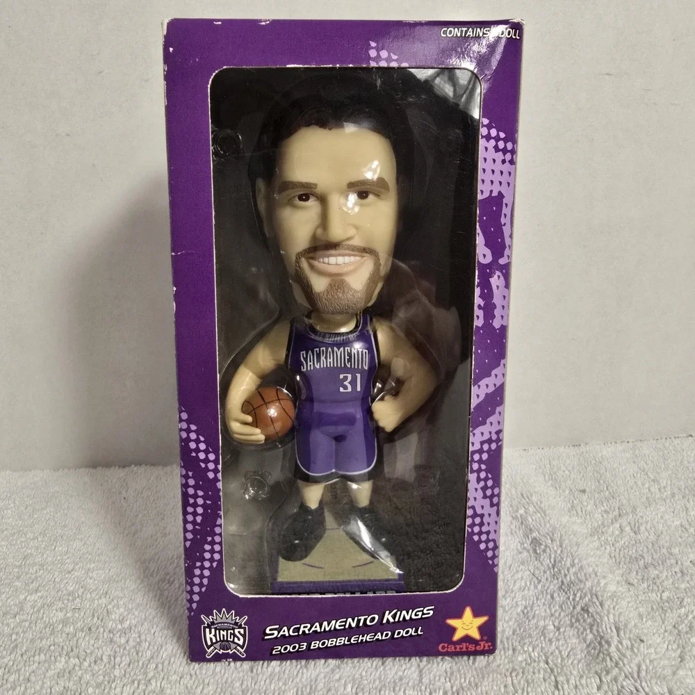 2003 Scott Pollard Sacramento Kings Carl's Jr. Basketball Bobblehead- New In Box